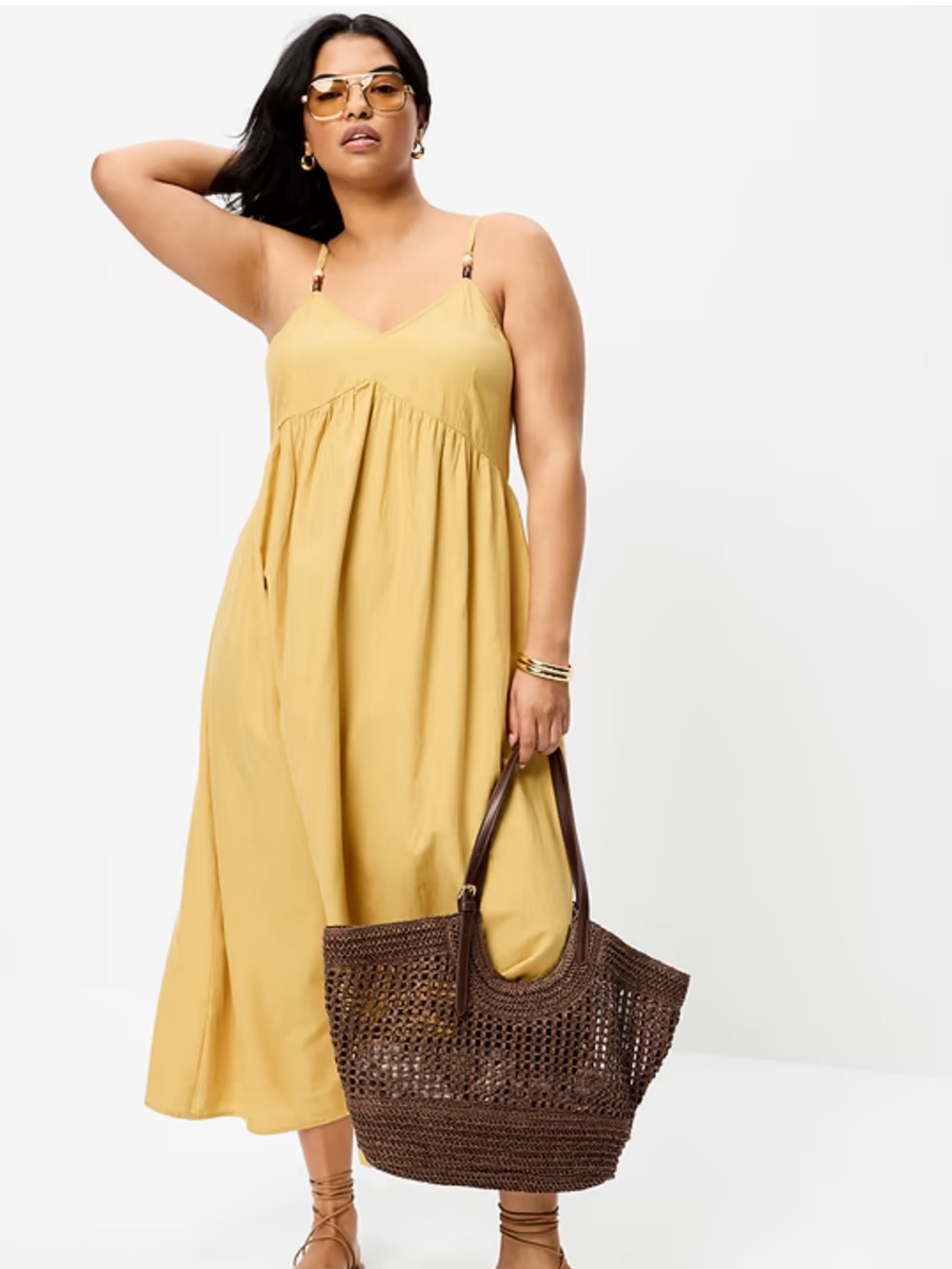 Old Navy Mustard Yellow Spaghetti-Strap Maxi Dress